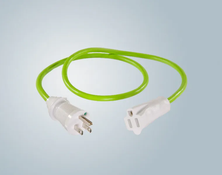 white and green cord